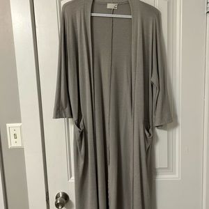 Wilfred Long Open Light Birch Cardigan